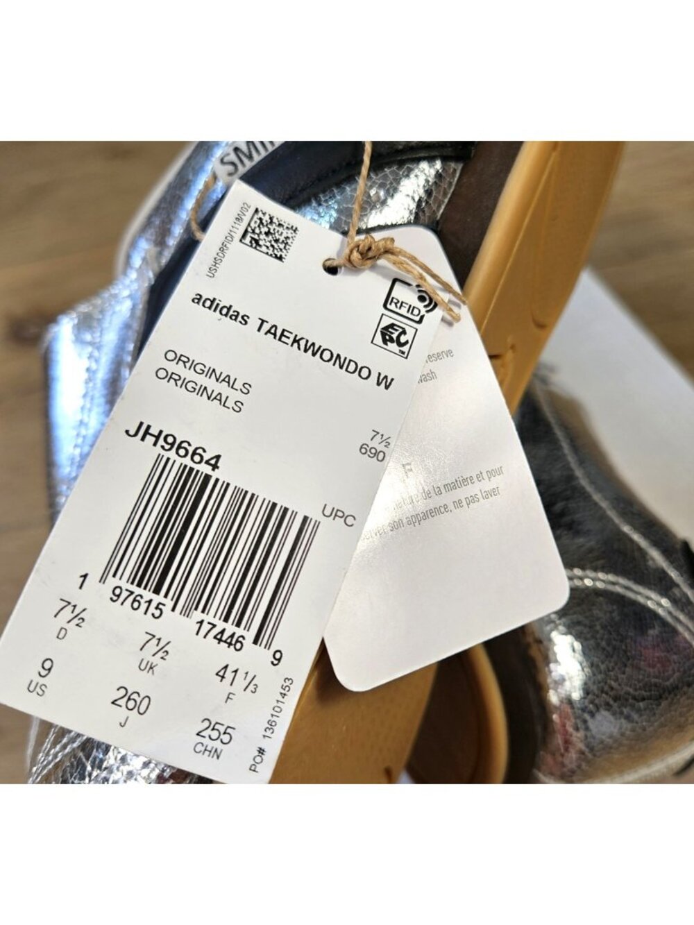 adidas Silver Metallic & Black Women's Athletic Shoes - Picture 8 of 9